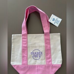 Trader Joes Pink Canvas Bag Mini